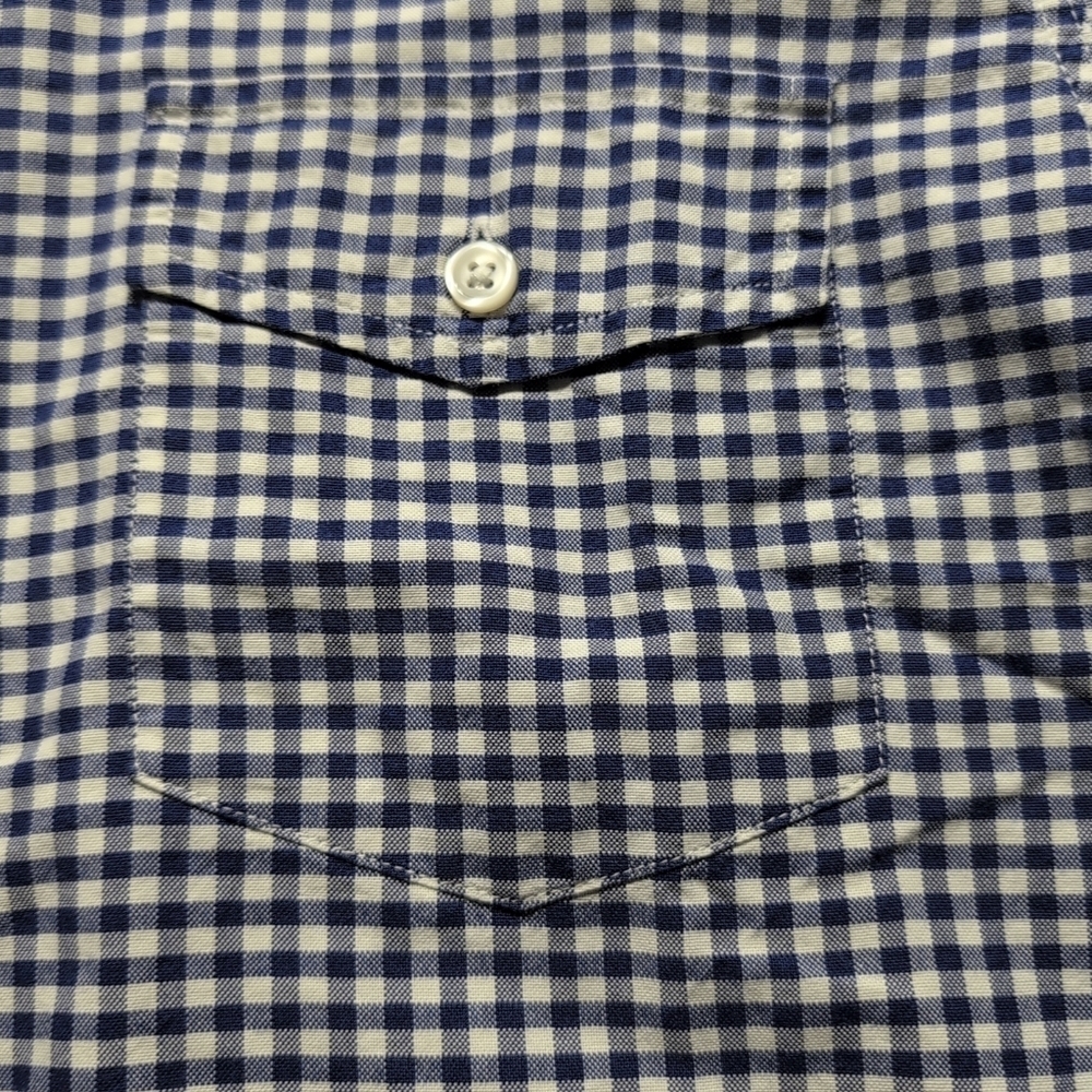 J. Crew Blue and White Casual Button Down Shirt with Gingham Pattern - Picture 3 of 7